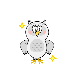 Glitter White Owl