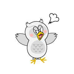 Angry White Owl