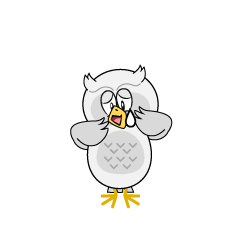 Sad White Owl