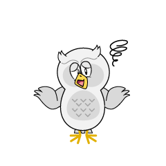 Troubled White Owl