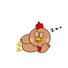Sleeping Brown Chicken
