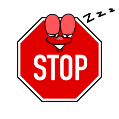 Sleeping Stop Sign
