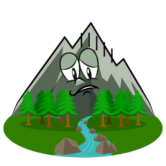 Depressed Mountain River