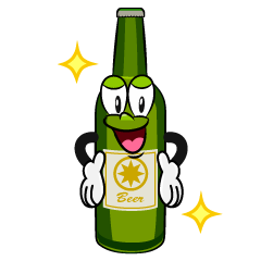 Glitter Beer Bottle