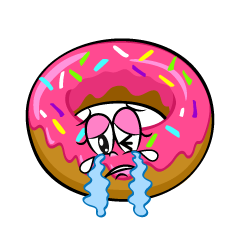 Crying Strawberry Donut