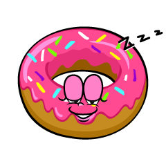 Sleeping Strawberry Donut