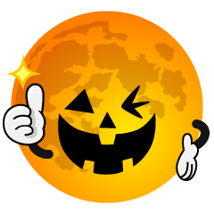 Thumbs up Halloween Moon