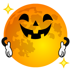 Glitter Halloween Moon