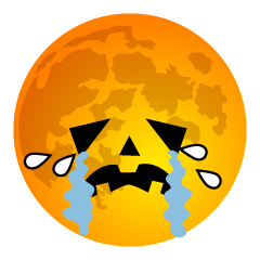 Crying Halloween Moon