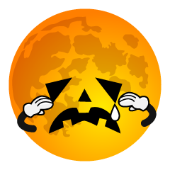 Sad Halloween Moon