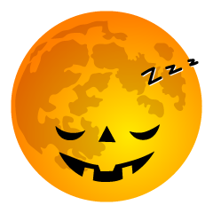 Sleeping Halloween Moon