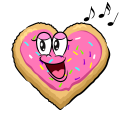 Singing Heart Cookie