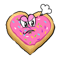 Angry Heart Cookie