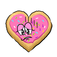 Depressed Heart Cookie