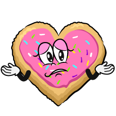 Troubled Heart Cookie