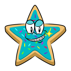 Grinning Star Cookie