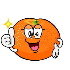 Thumbs up Mandarin Orange