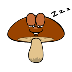 Sleeping Brown Mushroom