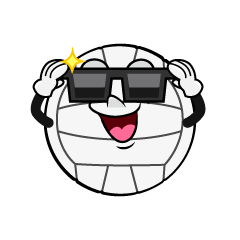 Volleyball with Sunglasses