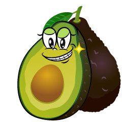 Grinning Fresh Avocado