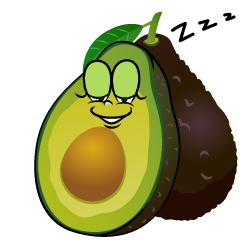 Sleeping Fresh Avocado
