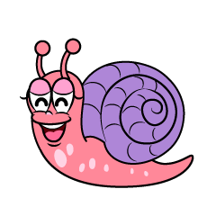 Smiling Pink Snail