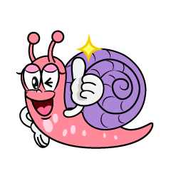 Thumbs up Pink Snail