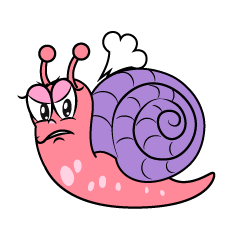 Angry Pink Snail