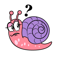 Thinking Pink Snail