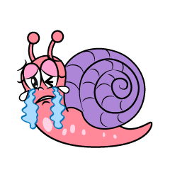 Crying Pink Snail