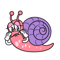 Sad Pink Snail