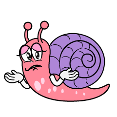 Troubled Pink Snail