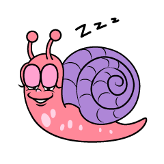 Sleeping Pink Snail
