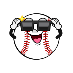 Baseball with Sunglasses