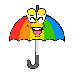 Smiling Rainbow Umbrella