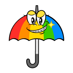 Grinning Rainbow Umbrella