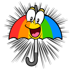Surprising Rainbow Umbrella