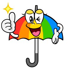 Thumbs up Rainbow Umbrella