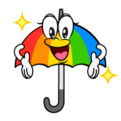Glitter Rainbow Umbrella
