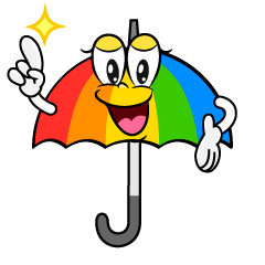 Posing Rainbow Umbrella