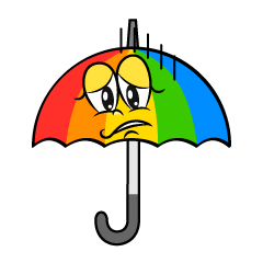 Depressed Rainbow Umbrella