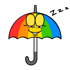 Sleeping Rainbow Umbrella
