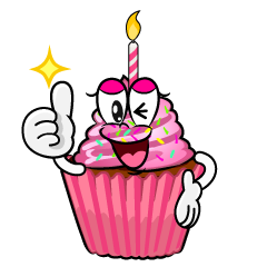 Thumbs up Birthday Cupcake