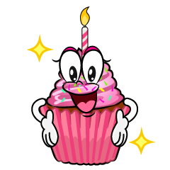 Glitter Birthday Cupcake