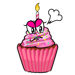 Angry Birthday Cupcake