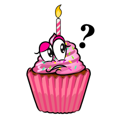 Thinking Birthday Cupcake