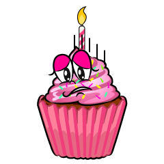 Depressed Birthday Cupcake