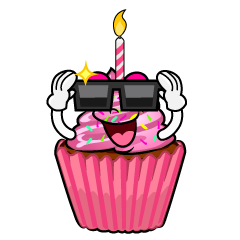 Cool Birthday Cupcake