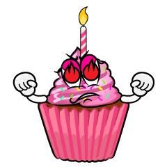 Enthusiasm Birthday Cupcake
