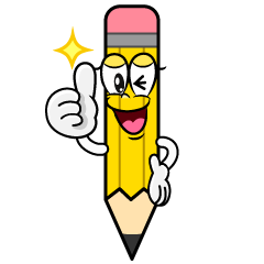 Thumbs up Yellow Pencil